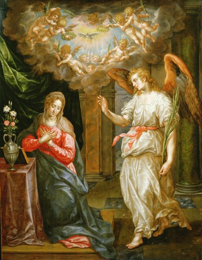 The Annunciation by Hendrick de Clerck